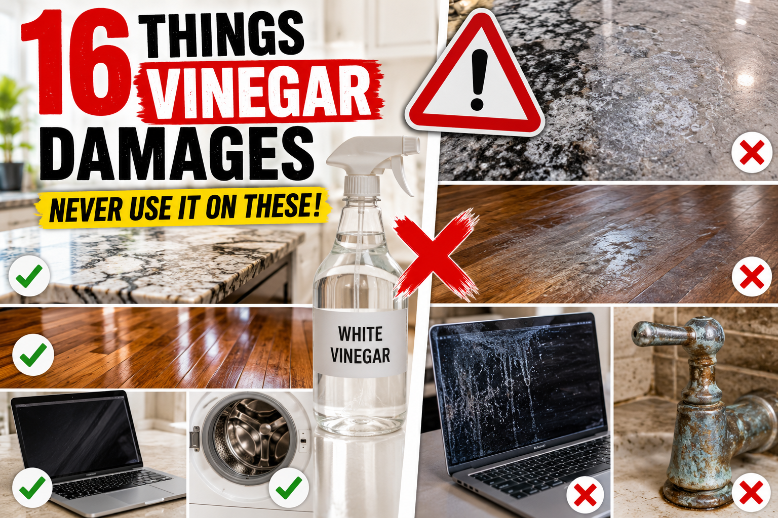 16 Things Vinegar Damages—Never Use It on These