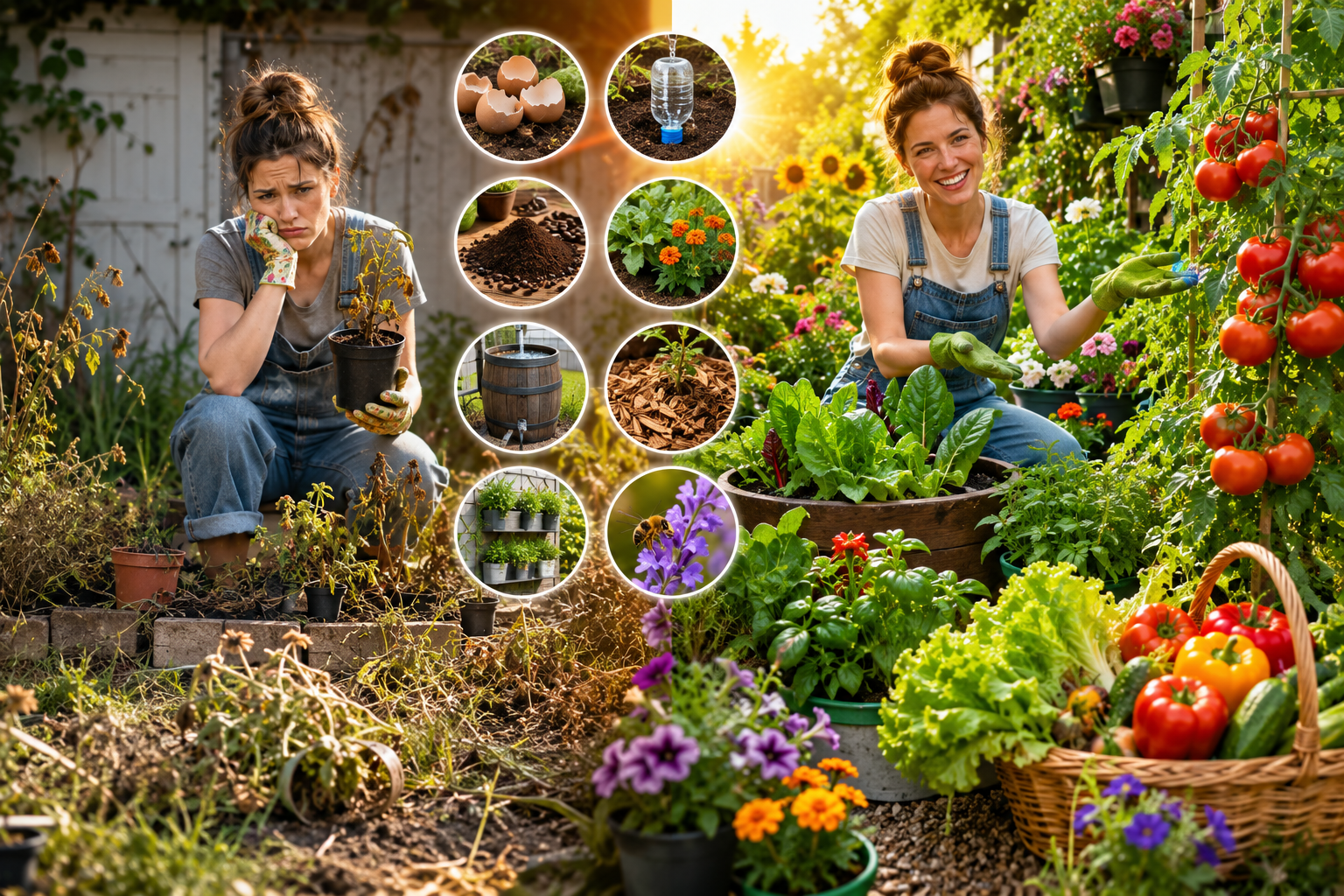 Gardening transformation: from chaos to bloom